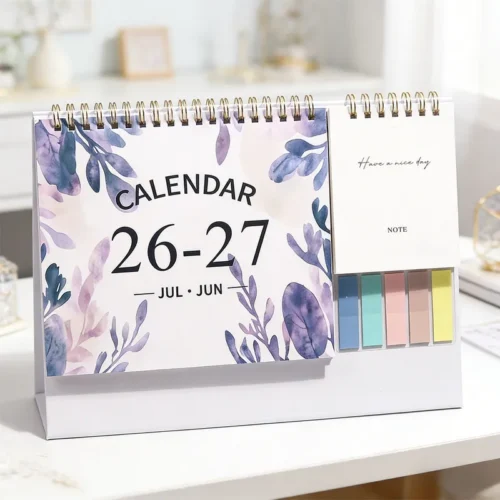 2027 aesthetic desktop calendar with built-in habit tracker and daily planning pages