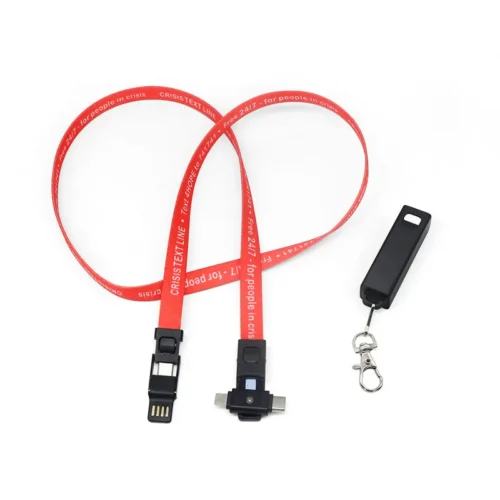 4-in-1 multi charging cable with Type-C connector, nylon braided for durability
