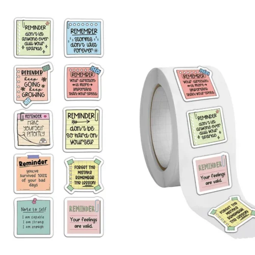 500 pieces per roll waterproof reminder stickers for planner and journal decoration