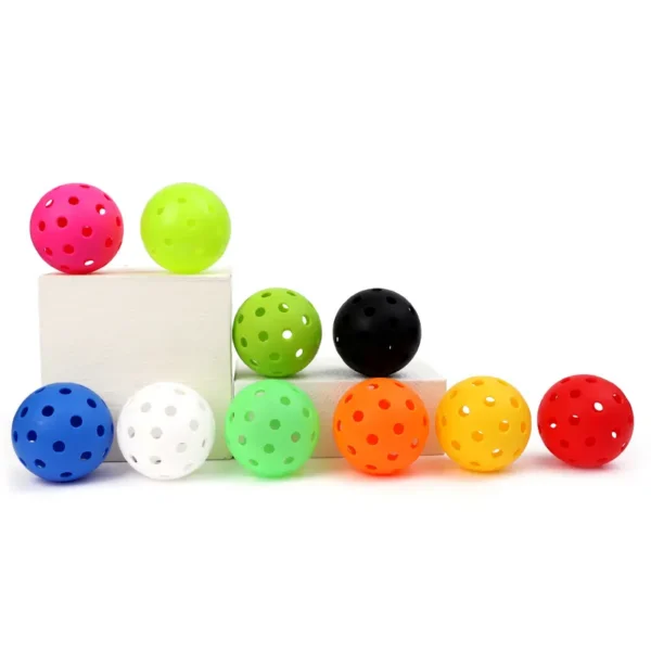 74mm-hollow-training-ball 74mm high-bounce hollow training ball with holes for pickleball and golf practice