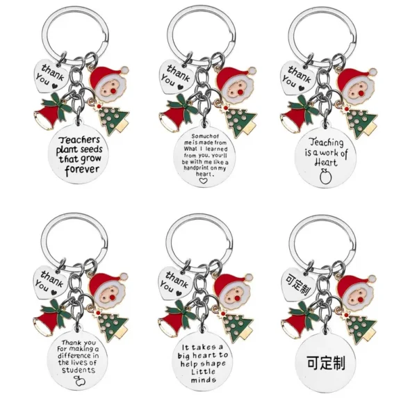 A Great Teacher Keychain - Appreciation Gift for Teachers - Metal Keyring for Christmas & Teacher's Day "A Great Teacher" metal keychain, perfect thank you gift for teachers