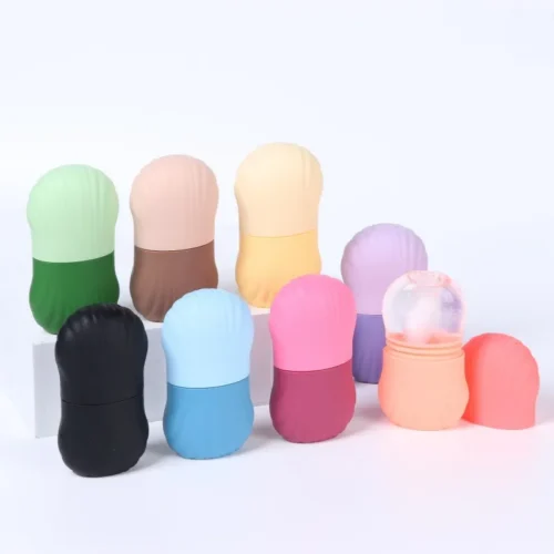 Portable silicone ice roller mold for facial skin care and pore tightening