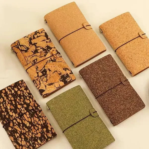 a6-portable-cork-journal Portable A6 eco-friendly cork notebook with elastic band for travel and daily notes