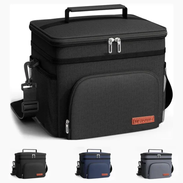 Premium large capacity insulated lunch bag for office, work, and outdoor picnic use