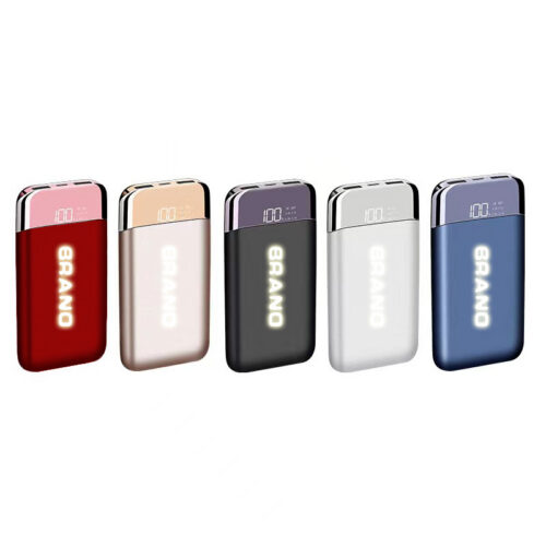 10000mAh portable charger with personalized glowing LED logo for business branding