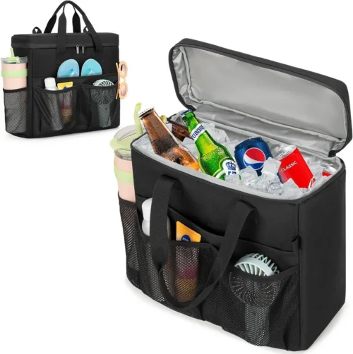 Extra large insulated thermal bag for food delivery, picnic and camping cold storage