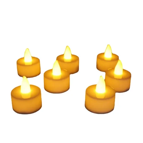 Battery operated LED flameless tea light candles for romantic home and event decor