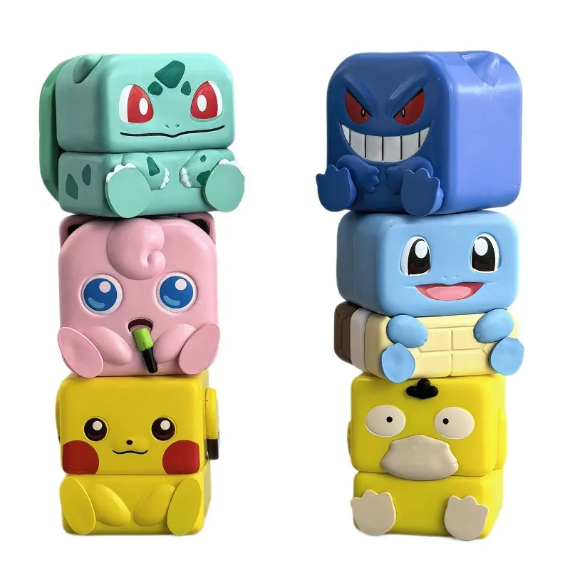 Full set of 6 cute Pokémon Gengar magnetic stacking figures for desk display
