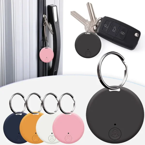 Compact round Bluetooth smart tracker for keys and bags